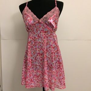 Gilligan & O'Malley Pink Floral Babydoll Nightgown